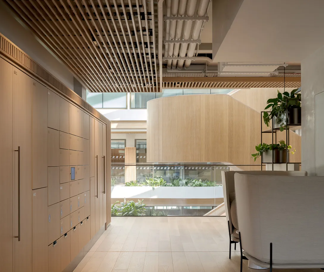 Workplace smart locker installation