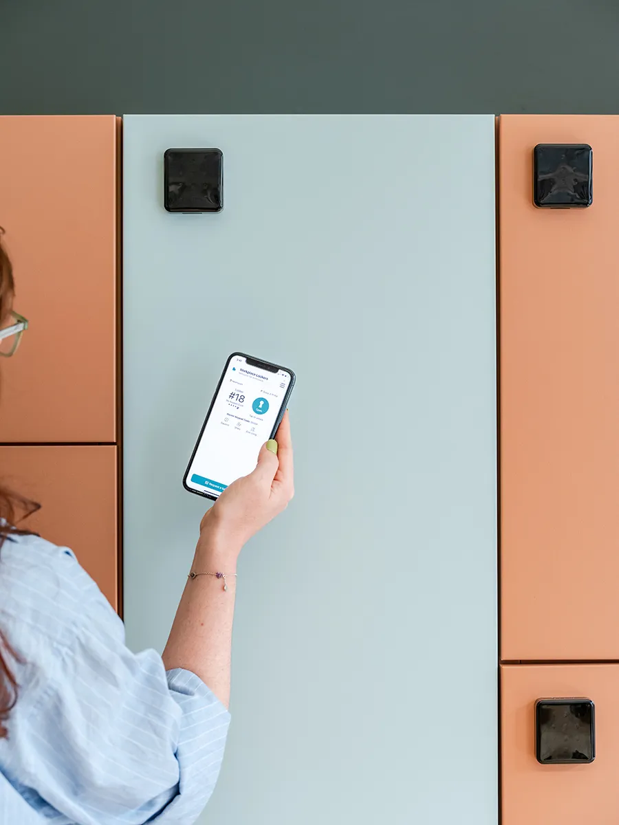 Existing workplace lockers upgraded with Yellowbox smart locks