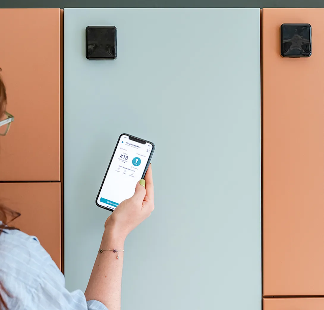 Existing workplace lockers upgraded with Yellowbox smart locks