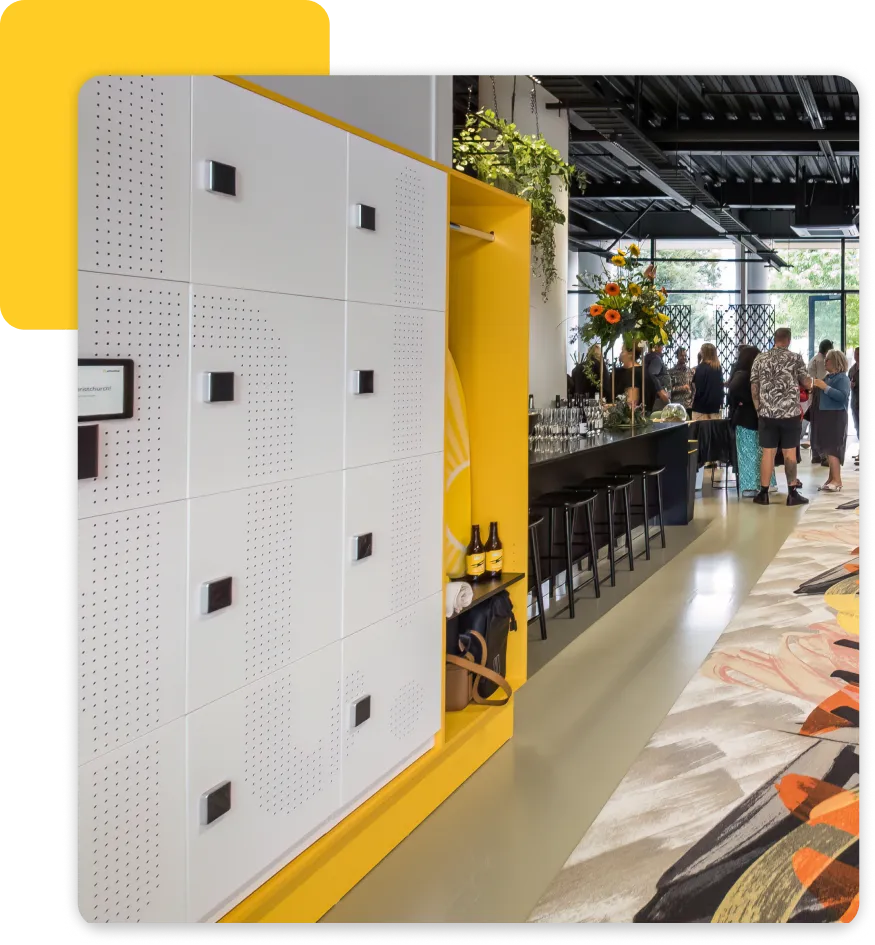 Yellowbox visitor locker system